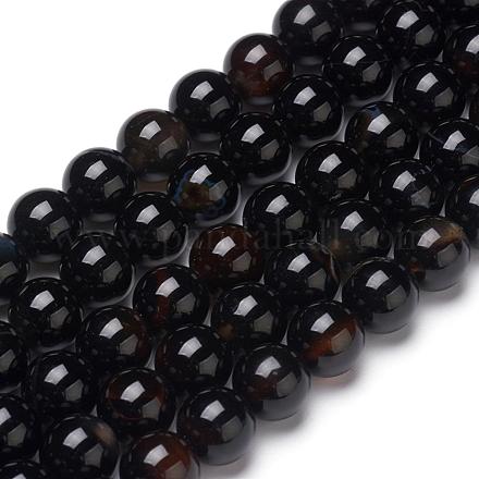 Fili di perline di onice nero naturale G-L555-04-8mm-1