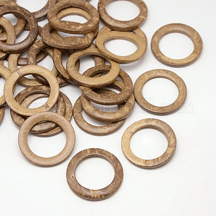 Fornituras de la joya de madera de coco anillos que unen COCO-O006B-04-1