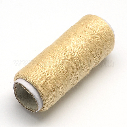 布地やDIYクラフト用品402ポリエステル縫糸コード  小麦  0.1mm  約120m /ロール  10のロール/袋 OCOR-R027-29-1