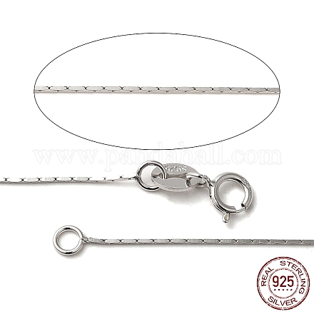 Collane a catena coreana in argento sterling placcato rodio X-STER-E033-56-1