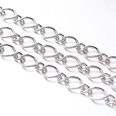 Níquel cadenas hechas a mano de hierro sin cadenas figaro cadenas madre-hijo CHSM026Y-NF-1