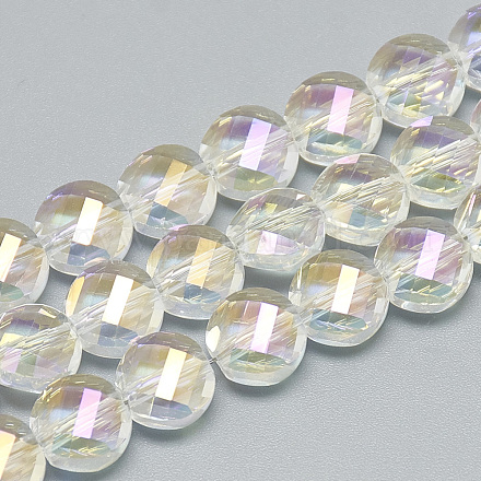Electroplate Glass Beads Strands EGLA-Q098-A05-1