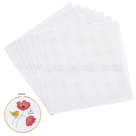 Benecreat 14 pieza de tela de algodón blanco tela bordada DIY-WH0032-31B-01-1
