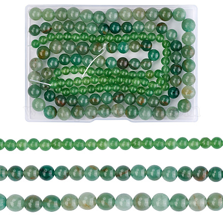 Yilisi 3 brins 3 brins de perles d'aventurine verte naturelle de style G-YS0001-07-1
