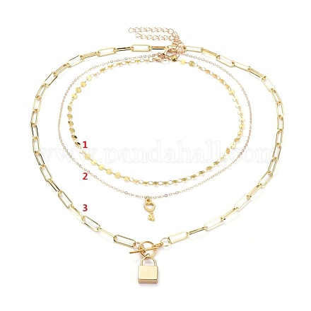 Conjuntos de collares de cadena colgante y clip NJEW-JN02761-1