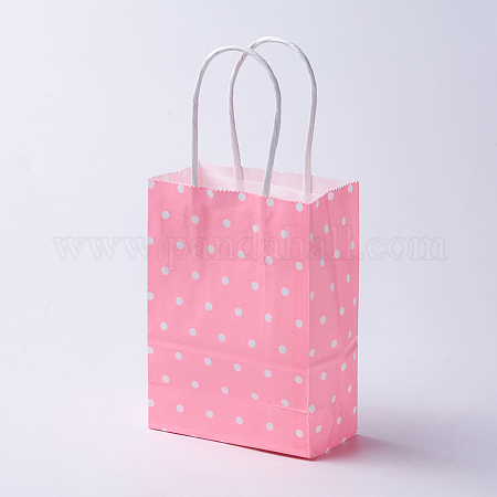 Wholesale PH PandaHall 12pcs Kraft Paper Gift Bags with Clear