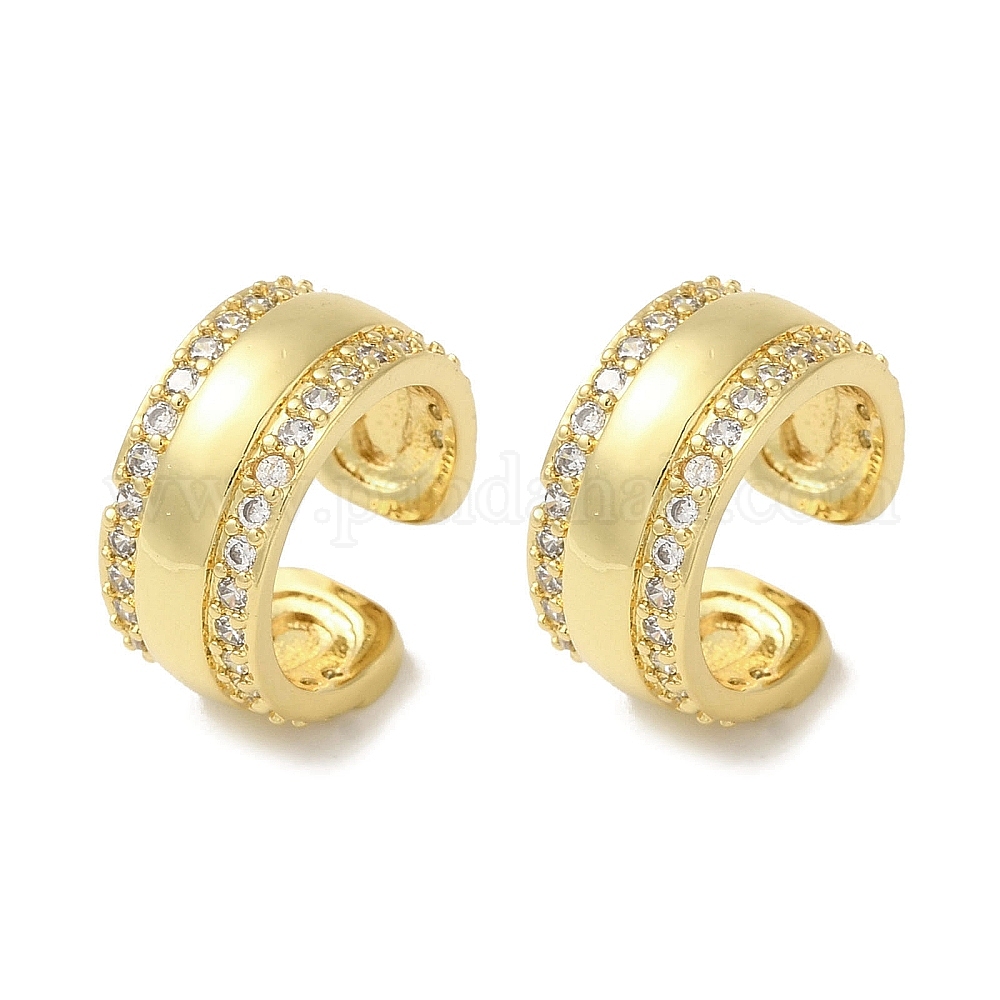 SUPERFINDINGS 16 Clip Per Orecchini Non Forati - 8 Stili In Ottone Con Zirconia - Convertitori Intercambiabili Per Fai Da Te