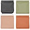 4Pcs 4 Colors PU Leather Earphone Pouches, Headphone Storage Bags, Rectangle with Snap Spring Closure, Mixed Color, 12x12x0.4cm