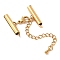 304 Stainless Steel Curb Chain Extender, with Lobster Claw Clasps, Golden, 22mm