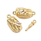 Brass Micro Pave Clear Cubic Zirconia Box Clasps, Real 18K Gold Plated, 8x17x7mm, Hole: 1.2mm