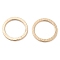 Brass Textured Linking Rings, Real 18K Gold Plated, 15x1mm, Inner Diameter: 11.5mm