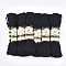 Polypropylene Fiber Ribbons, Wave Shape, Black, 7~8mm, 15yard/bundle, 6bundles/bag