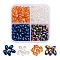 8 Strand 4 Colors Electroplate Glass Beads Strands, Color Plated, Oval, Mixed Color, 6.5x4.5mm, Hole: 1mm, about 60~65pcs/strand, 15.16~15.94 inch(38.5~40.5cm), 2 Strand/color