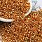Glass Seed Beads, Silver Lined, Cylinder, Orange, 2.5x1.6mm, Hole: 1mm, about 1310pcs/10g