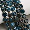 Natural Apatite Beads Strands, Coin Beads, with Seed Beads, Flat Round, 10~11x5mm, Hole: 1mm, about 32pcs/strand, 15.35''(39cm)