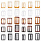 30Pcs 15 Style Rectangle Shape Resin Buckle Clasps, For Doll Webbing, Strapping Bags, Garment Accessories, Mixed Color, 30~34x41.5~51x3.5~4mm, Inner Diameter: 8~8.5x30.5~38mm, 2pcs/style