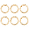 6Pcs Brass Spring Gate Clasps, Ring, Real 18K Gold Plated, 17.5x3mm