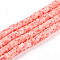 Handmade Polymer Clay Beads Strands, for DIY Jewelry Crafts Supplies, Heishi Beads, Disc/Flat Round, Pink, 6x0.5~1mm, Hole: 1.8mm, about 320~447pcs/strand, 15.75 inch~16.14 inch(40~41cm)