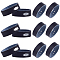 100Pcs Leather with Alloy Waist Belt Keeper Rings, Round Ring, Black, 31x9mm