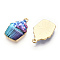 Printed Alloy Pendants, Light Glod, Food Shape, Cupcake Charms, Light Sky Blue, 20x13x2.5mm, Hole: 1.4mm