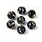Handmade Lampwork Beads, Round, Black, 11.5~12.5mm, Hole: 1~1.8mm