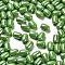 Opaque Glass Beads, Oval, Medium Sea Green, 9x6mm, Hole: 1.5mm, 825pcs/pound