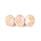 Electroplate Glass Beads, Rondelle with L-shape Pattern, Faceted, Light Salmon, 7~8x5.5~6mm, Hole: 1~1.2mm