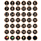 42Pcs Number Theme Self-Adhesive Paper Decorative Stickers, for Party, Decorative Presents Sealing, Number, 100x100mm