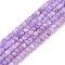 Natural Freshwater Shell Dyed Beads Strands, Faceted Table Cut Cube, Plum, 3~3.5x3~3.5x3~3.5mm, Hole: 1mm, about 123pcs/strand, 15.35''(39cm)