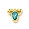 Alloy Rhinestone Pendants, Sea Creatures Charms, Shrimp, 10x11x3mm, Hole: 1.2mm
