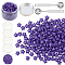 Sealing Wax Particles Kits for Retro Seal Stamp, with Stainless Steel Spoon, Candle, Plastic Empty Containers, Blue Violet, 9mm, 200pcs
