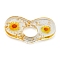 Plastic Bookmarks, with Flower, Heart, Yellow, 80mm