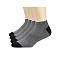 Polyester Ankle Socks for Men, Gray, 245x135.5x2mm