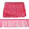 Polyester Tassel Ribbons, Garment Accessories, Fuchsia, 150~152mm
