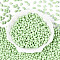 Baking Paint Glass Seed Beads, Oval, Pale Green, 7x4~4.5mm, Hole: 0.9mm, about 2500pcs/pound