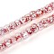 Luminous Handmade Silver Foil Glass Beads Strands, Rondelle, Glow in the Dark, Crimson, 7~8.5x4.5~6.5mm, Hole: 1~1.5mm, about 80pcs/strand, 16.34 inch(41.5cm)
