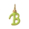 304 Stainless Steel Enamel Charms, with Jump Ring, Ion Plating(IP), Golden, Letter B, 11.5x8x1mm, jump ring: 6x0.8mm, 4.5mm inner diameter