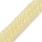 Baking Plating Glass Beads Strands, Imitation Jade, Barrel, Light Khaki, 8x6mm, Hole: 1.4mm, about 59pcs/strand, 14.17''(36cm)
