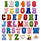 39Pcs 39 Style Computerized Embroidery Cloth Iron on/Sew on Patches, Costume Accessories, Appliques, Number & Letter & Heart & Meteor & Rainbow, Mixed Color, 1pc/style