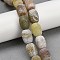 Natural Weathered Agate Beads Strands, Dyed & Heated, Barrel, Yellow Green, 17~18x12.5~13mm, Hole: 1.2~1.4mm, about 22pcs/strand, 15.08''(38.3cm)