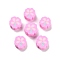 Handmade Polymer Clay Beads, Flower, Pink, 10~10.5x10~11x4.5mm, Hole: 1.6mm