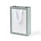 Paper Gift Shopping Bags, with Ribbon Handle, Rectangle, Light Blue, Unfold: 15x6x21cm
