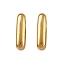 304 Stainless Steel Charms, Letter,  Ion Plating(IP), Real 18K Gold Plated , Letter I, 7.5x2x3.5mm, Hole: 1.8mm