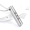 Non-Tarnish Stainless Steel Urn Ashes Necklaces, Column with Word Dad Pendant Necklace, Stainless Steel Color, No Size