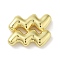 Brass Beads, Twelve Constellations, Real 18K Gold Plated, Aquarius, 17x21x5mm, Hole: 3.5x1.5mm