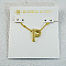 Brass Initial Pendant Necklaces for Women, Golden, Letter P, 15.75 inch(40cm)