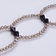 Electroplate Glass Bead Bracelets BJEW-JB03504-02-2