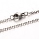 304 Stainless Steel Cable Chain Necklaces NJEW-M124-02P-1