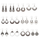 Anattasoul 4 Sets 4 Stil tibetische Stil Legierung Geometrie baumelnde Ohrringe für Frauen EJEW-AN0003-86-1