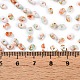 Perles de rocaille en verre peintes à cuisson bicolores&nbsp;SEED-C003-01Q-3